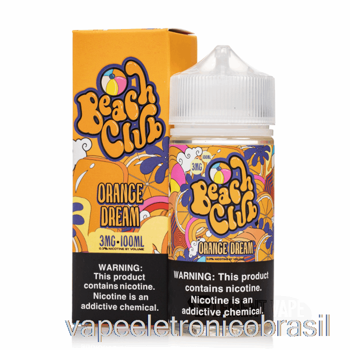 Vape Eletrônico Orange Dream - Beach Club - 100ml 3mg